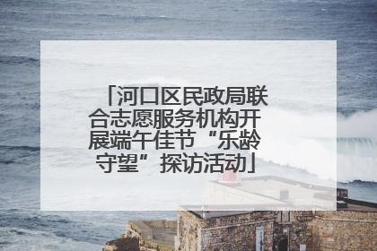河口区民政局联合志愿服务机构开展端午佳节“乐龄守望”探访活动
