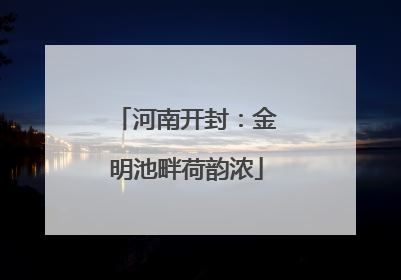 河南开封：金明池畔荷韵浓