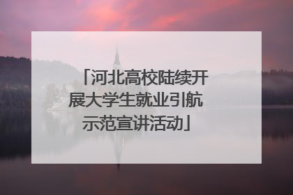 河北高校陆续开展大学生就业引航示范宣讲活动