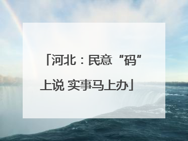 河北：民意“码”上说 实事马上办