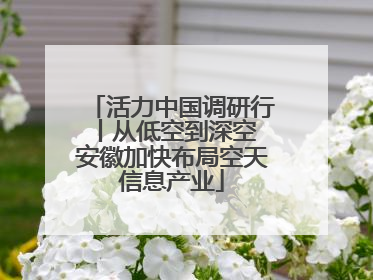 活力中国调研行丨从低空到深空 安徽加快布局空天信息产业