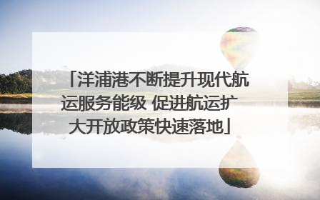 洋浦港不断提升现代航运服务能级 促进航运扩大开放政策快速落地