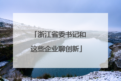 浙江省委书记和这些企业聊创新