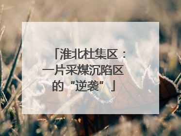 淮北杜集区：一片采煤沉陷区的“逆袭”