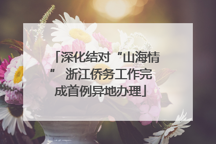 深化结对“山海情” 浙江侨务工作完成首例异地办理