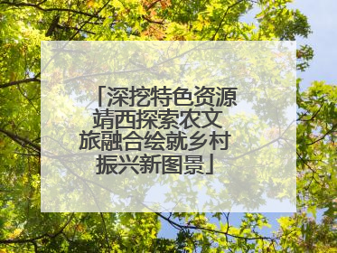 深挖特色资源 靖西探索农文旅融合绘就乡村振兴新图景