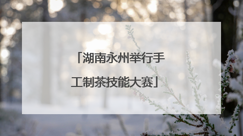 湖南永州举行手工制茶技能大赛