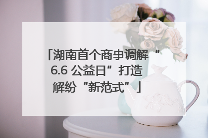 湖南首个商事调解“6.6 公益日”打造解纷“新范式”