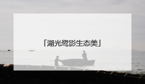 湖光鹭影生态美