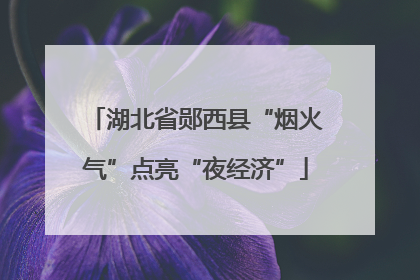湖北省郧西县“烟火气”点亮“夜经济”