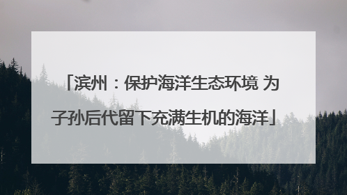滨州：保护海洋生态环境 为子孙后代留下充满生机的海洋