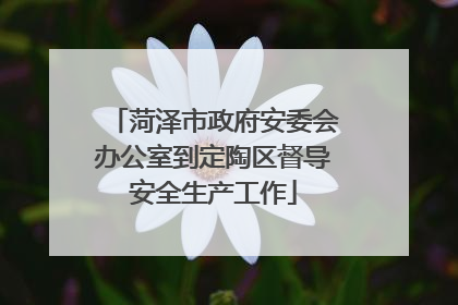 菏泽市政府安委会办公室到定陶区督导安全生产工作