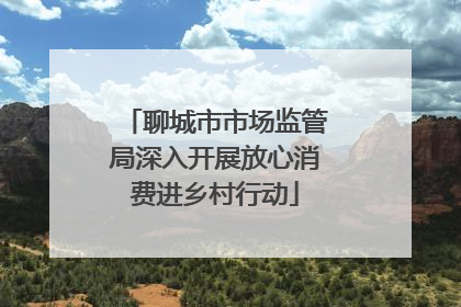 聊城市市场监管局深入开展放心消费进乡村行动