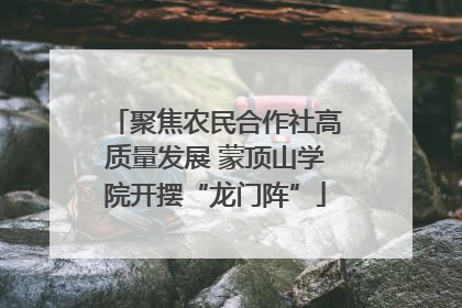 聚焦农民合作社高质量发展 蒙顶山学院开摆“龙门阵”