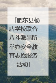 肥东县杨店学校联合八斗派出所举办安全教育志愿服务活动
