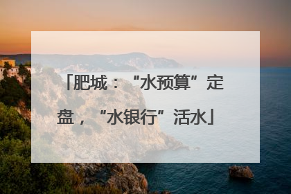 肥城：“水预算”定盘，“水银行”活水