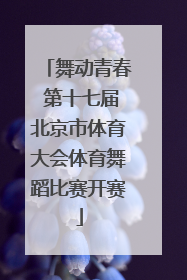 舞动青春 第十七届北京市体育大会体育舞蹈比赛开赛