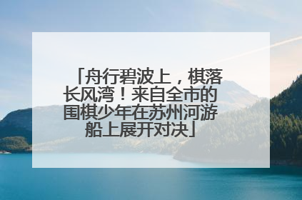 舟行碧波上，棋落长风湾！来自全市的围棋少年在苏州河游船上展开对决