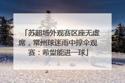 苏超场外观赛区座无虚席，常州球迷雨中撑伞观赛：希望能进一球