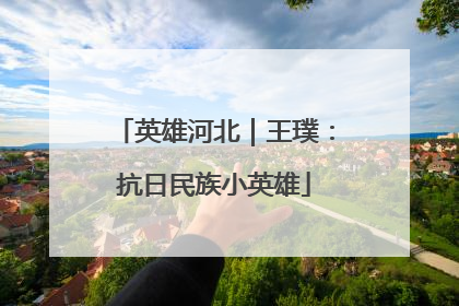 英雄河北｜王璞：抗日民族小英雄