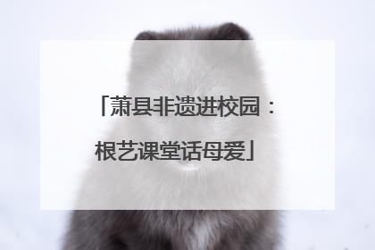 萧县非遗进校园：根艺课堂话母爱