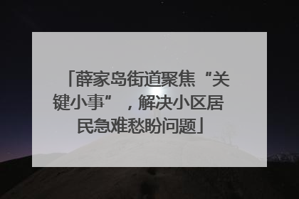 薛家岛街道聚焦“关键小事”，解决小区居民急难愁盼问题