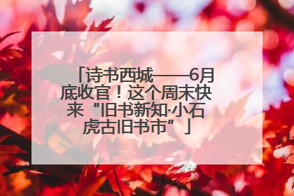 诗书西城——6月底收官！这个周末快来“旧书新知·小石虎古旧书市”