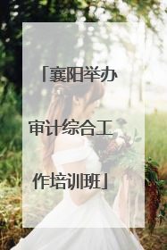 襄阳举办审计综合工作培训班