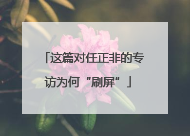 这篇对任正非的专访为何“刷屏”