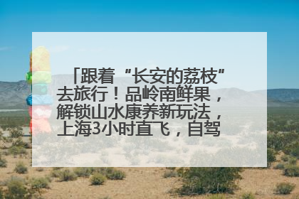 跟着“长安的荔枝”去旅行！品岭南鲜果，解锁山水康养新玩法，上海3小时直飞，自驾高速费优惠