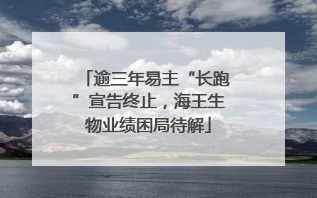 逾三年易主“长跑”宣告终止，海王生物业绩困局待解