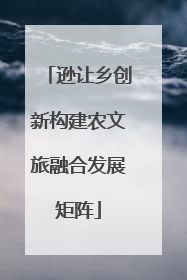 逊让乡创新构建农文旅融合发展矩阵