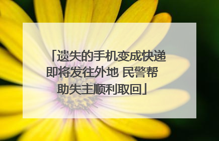 遗失的手机变成快递即将发往外地 民警帮助失主顺利取回
