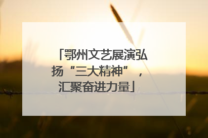 鄂州文艺展演弘扬“三大精神”，汇聚奋进力量