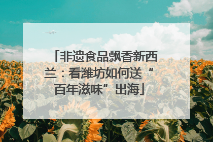 非遗食品飘香新西兰：看潍坊如何送“百年滋味”出海