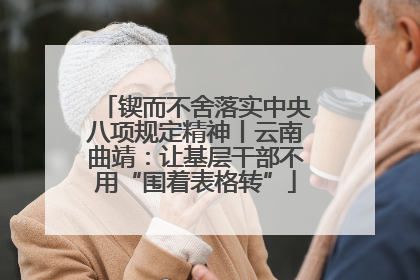 锲而不舍落实中央八项规定精神丨云南曲靖：让基层干部不用“围着表格转”