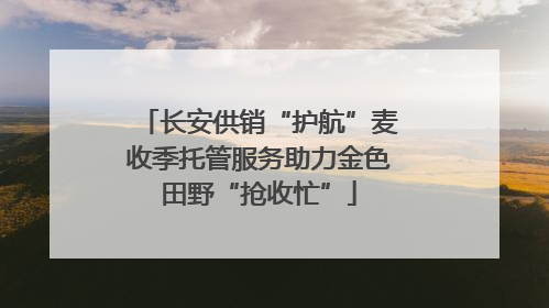长安供销“护航”麦收季托管服务助力金色田野“抢收忙”