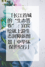 长江首城的“生态答卷”：宜宾绘就上游生态屏障新图景｜中华环保世纪行