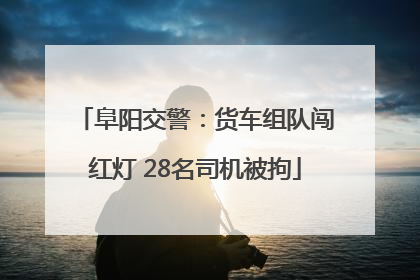 阜阳交警：货车组队闯红灯 28名司机被拘