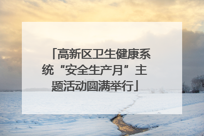 高新区卫生健康系统“安全生产月”主题活动圆满举行