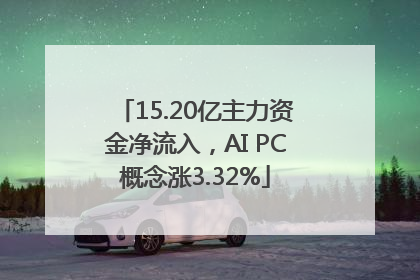 15.20亿主力资金净流入，AI PC概念涨3.32%