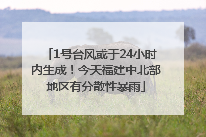 1号台风或于24小时内生成！今天福建中北部地区有分散性暴雨