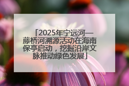 2025年宁远河—藤桥河溯源活动在海南保亭启动，挖掘沿岸文脉推动绿色发展