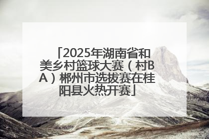 2025年湖南省和美乡村篮球大赛（村BA）郴州市选拔赛在桂阳县火热开赛