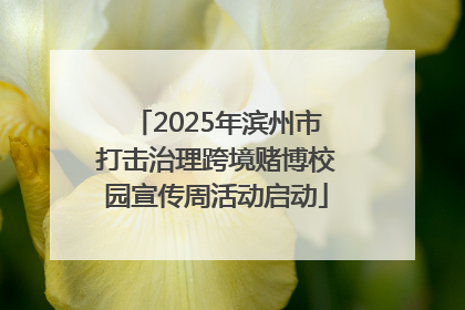 2025年滨州市打击治理跨境赌博校园宣传周活动启动