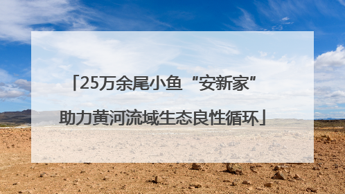 25万余尾小鱼“安新家” 助力黄河流域生态良性循环