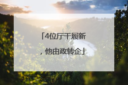 4位厅干履新，他由政转企