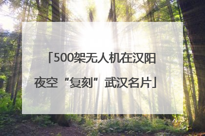 500架无人机在汉阳夜空“复刻”武汉名片