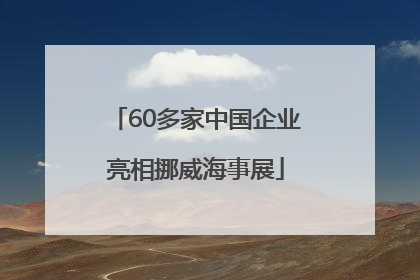 60多家中国企业亮相挪威海事展
