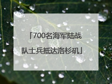 700名海军陆战队士兵抵达洛杉矶